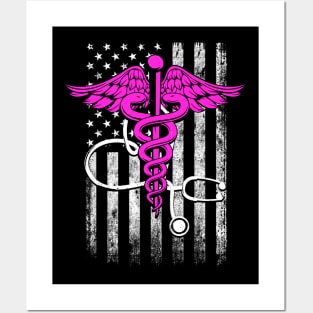 Cute Proud Nurse Flag Gifts Nursing School Student Posters and Art